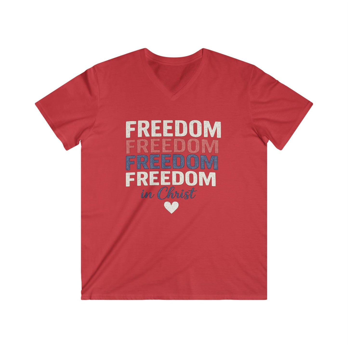 FREEDOM IN CHRIST - PREMIUM V-NECK T-SHIRT