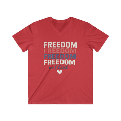 FREEDOM IN CHRIST - PREMIUM V-NECK T-SHIRT