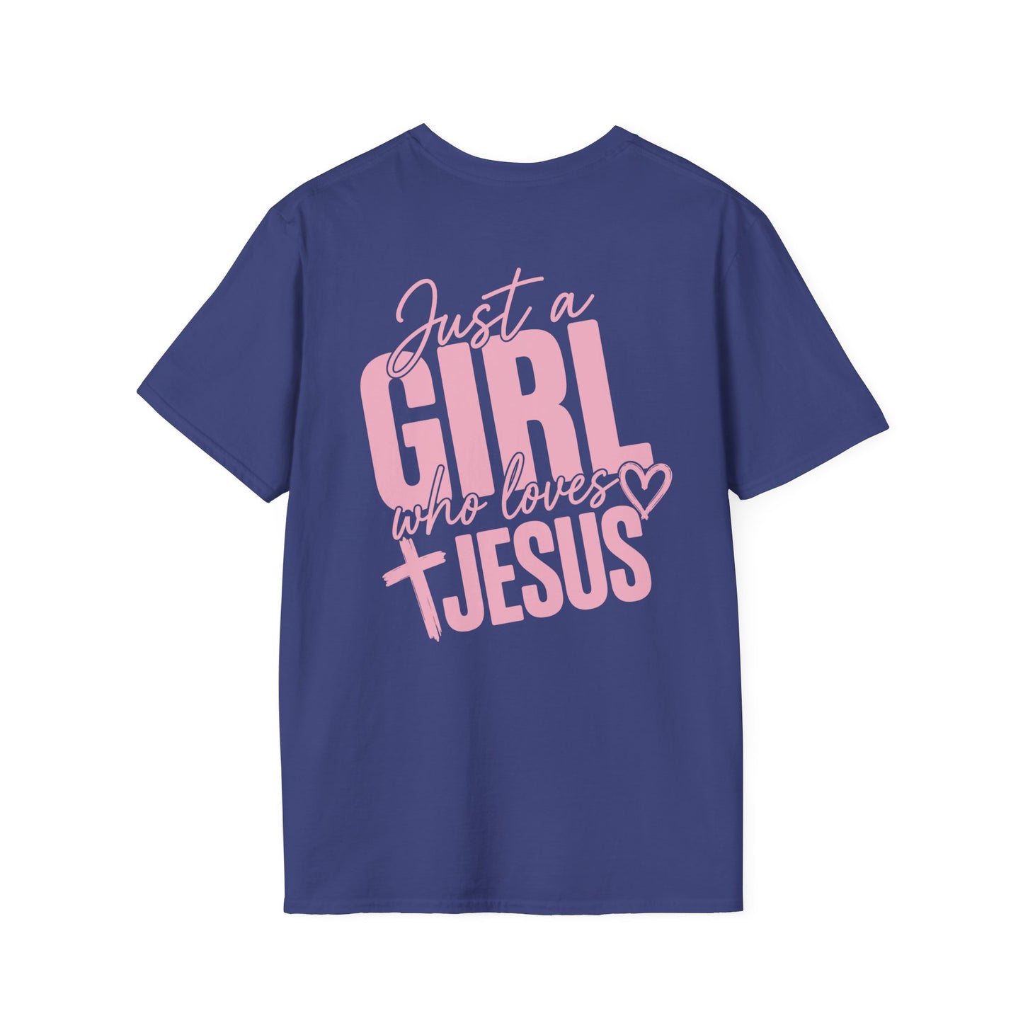 JUST A GIRL WHO LOVES JESUS - PREMIUM T-SHIRT