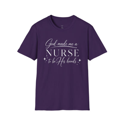 GOD MADE ME A NURSE - PREMIUM T-SHIRT