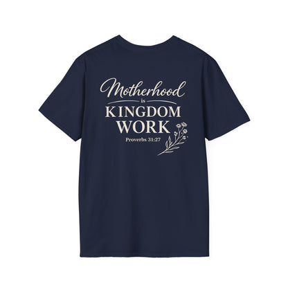 MOTHERHOOD IS KINGDOM WORK FLORAL - PREMIUM T-SHIRT