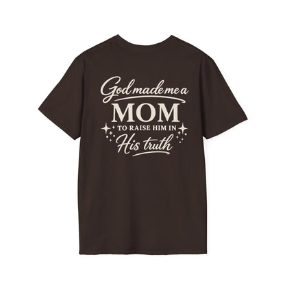 GOD MADE ME A MOM TO RAISE HIM - PREMIUM T-SHIRT