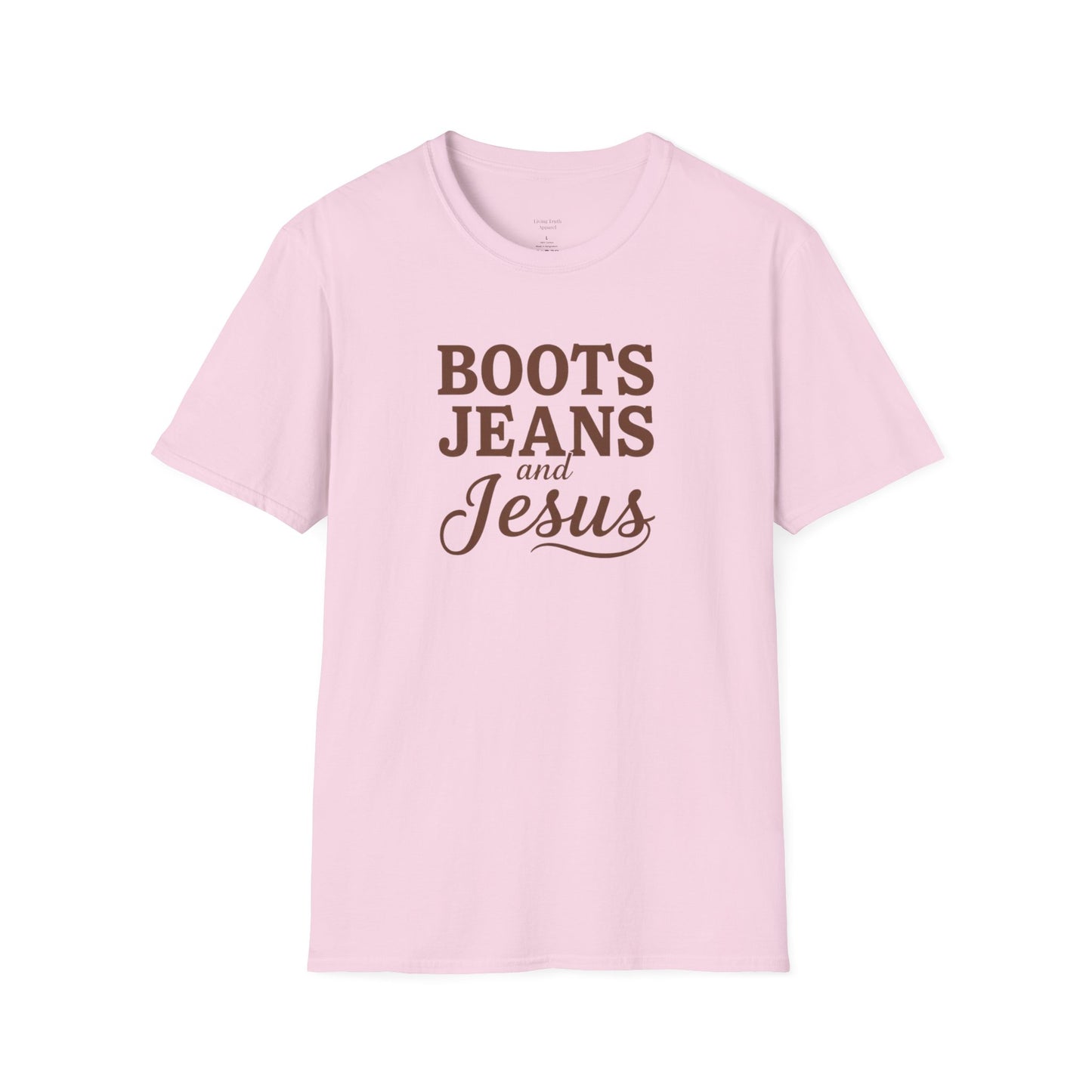 BOOT JEANS AND JESUS - PREMIUM T-SHIRT