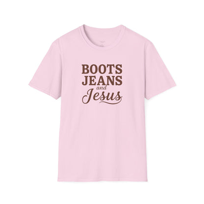 BOOT JEANS AND JESUS - PREMIUM T-SHIRT