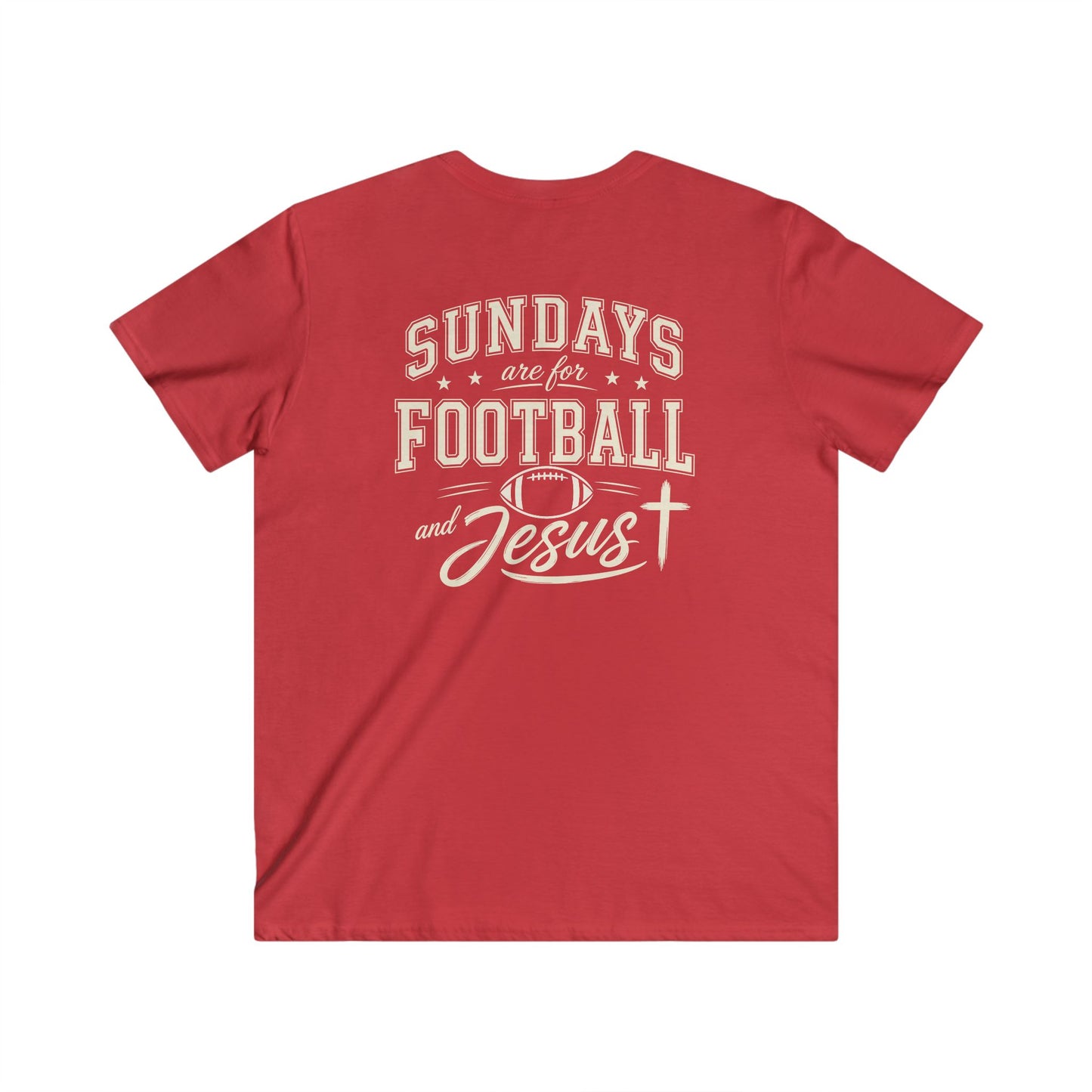 SUNDAYS ARE FOR FOOTBALL AND JESUS - PREMIUM T-SHIRT