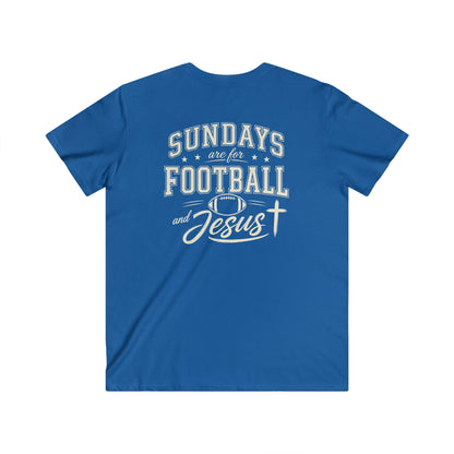 SUNDAYS ARE FOR FOOTBALL AND JESUS - PREMIUM T-SHIRT