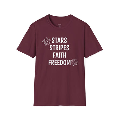 STARS STRIPES FAITH - PREMIUM T-SHIRT