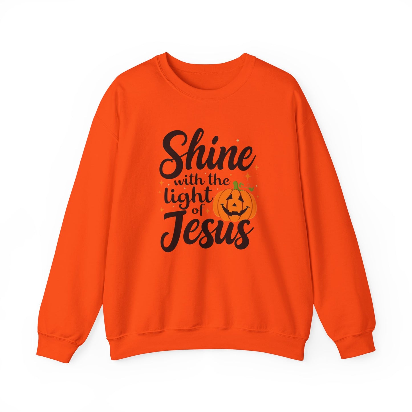 SHINE WITH THE LIGHT OF JESUS - MEDIUM-HEAVY WEIGHT SWEATSHIRT