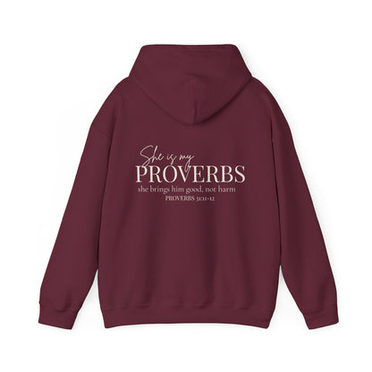 SHE IS MY PROVERBS - MEDIUM-HEAVY WEIGHT HOODIE