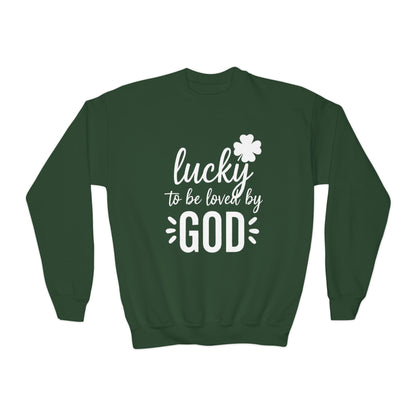 LUCKY TO BE LOVED - YOUTH MEDIUM-HEAVY WEIGHT SWEATSHIRT