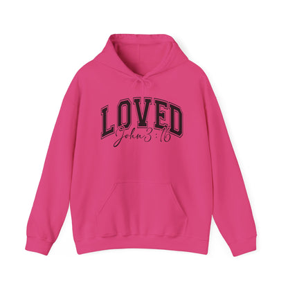 LOVED JOHN 3:16 MEDIUM WEIGHT HOODIE