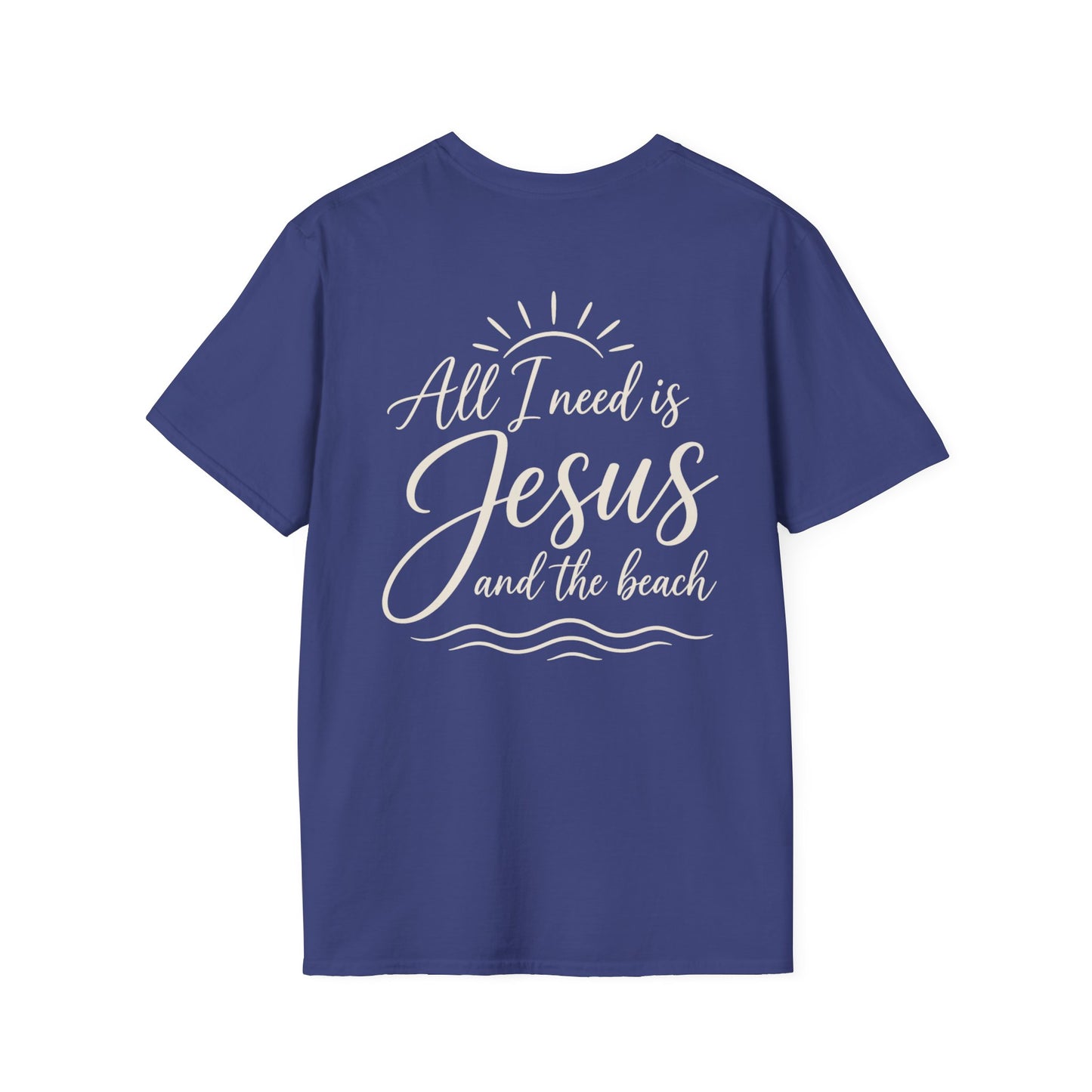 ALL I NEED IS JESUS AND THE BEACH F/B - PREMIUM T-SHIRT