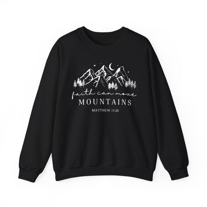 FAITH CAN MOVE MOUNTAINS - MEDIUM-HEAVY WEIGHT SWEATSHIRT