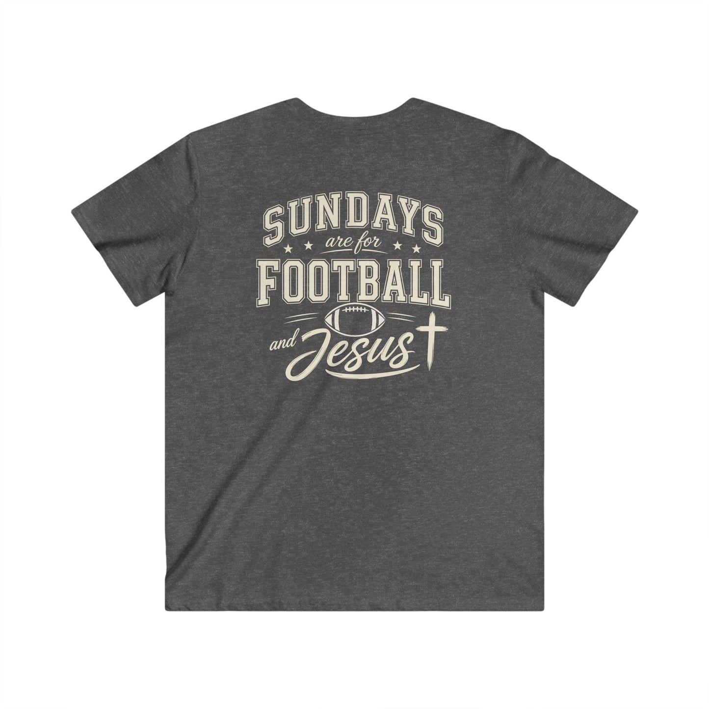 SUNDAYS ARE FOR FOOTBALL AND JESUS - PREMIUM T-SHIRT