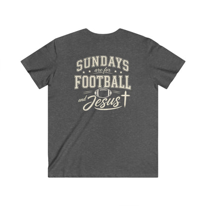 SUNDAYS ARE FOR FOOTBALL AND JESUS - PREMIUM T-SHIRT