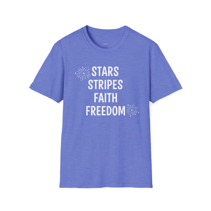 STARS STRIPES FAITH - PREMIUM T-SHIRT