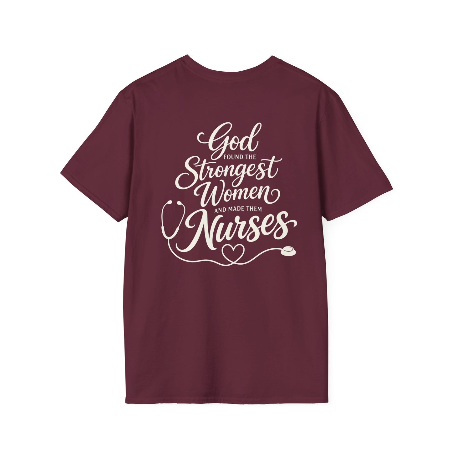 GOD FOUND NURSES STETHOSCOPE - PREMIUM T-SHIRT