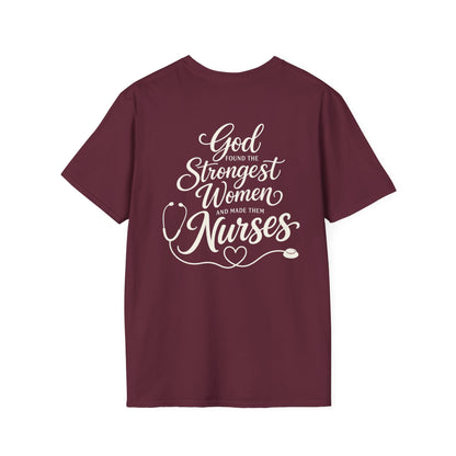 GOD FOUND NURSES STETHOSCOPE - PREMIUM T-SHIRT
