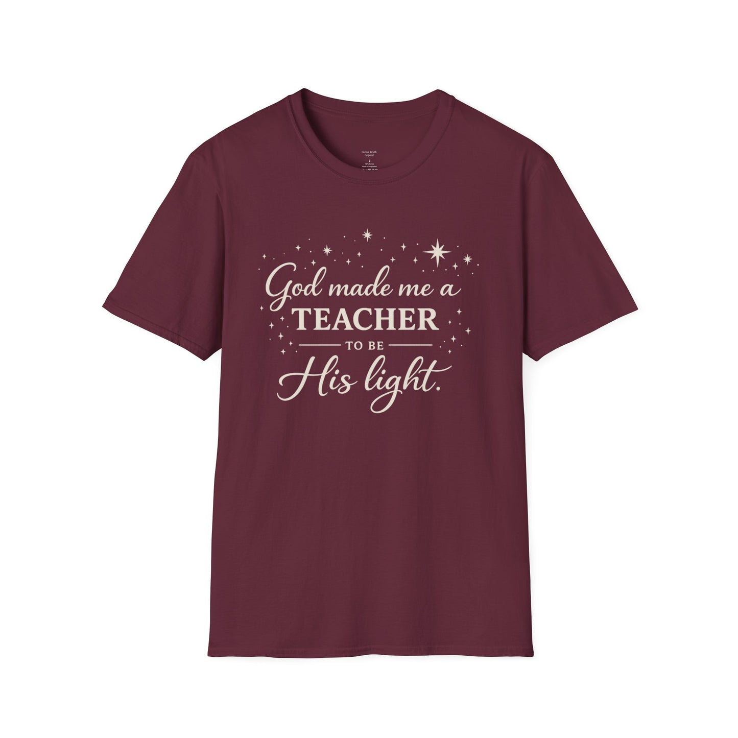 GOD MADE ME A TEACHER/FRONT ONLY - PREMIUM-T-SHIRT