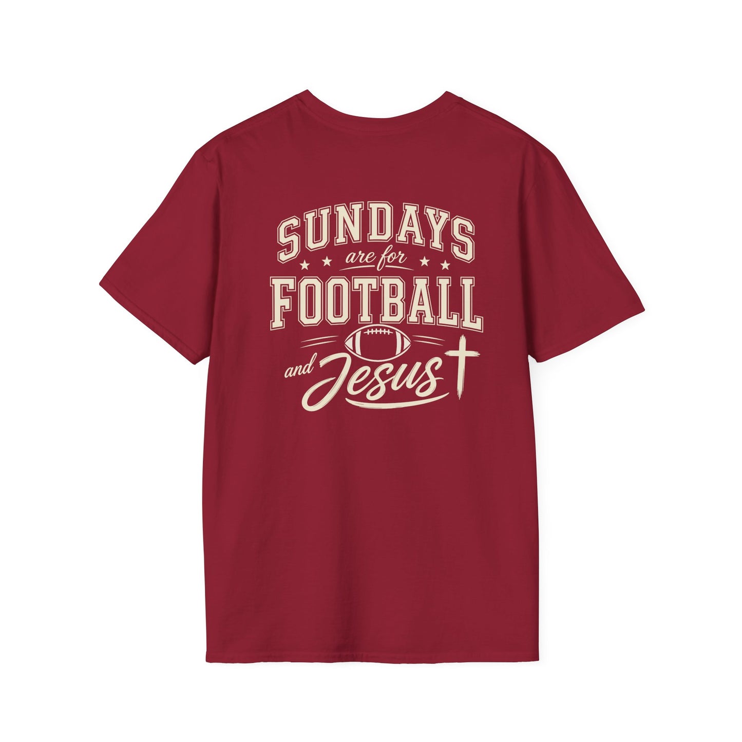 SUNDAYS ARE FOR FOOTBALL AND JESUS - PREMIUM T-SHIRT