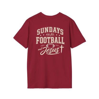 SUNDAYS ARE FOR FOOTBALL AND JESUS - PREMIUM T-SHIRT