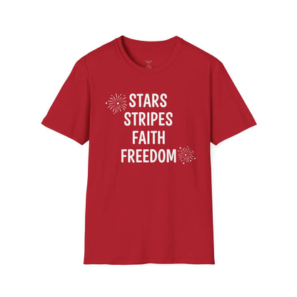 STARS STRIPES FAITH - PREMIUM T-SHIRT