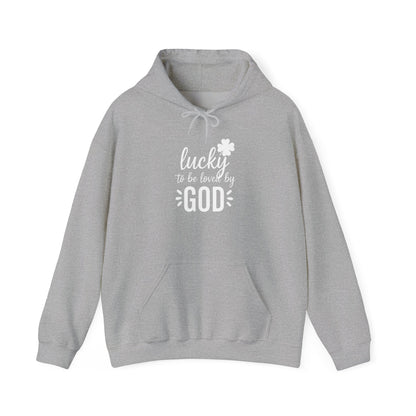 LUCKY TO BE LOVED BY GOD - MEDIUM-HEAVY WEIGHT HOODIE