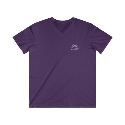 GOD TRUSTED ME TO GUIDE LITTLE HEARTS - V-NECK PREMIUM T-SHIRT