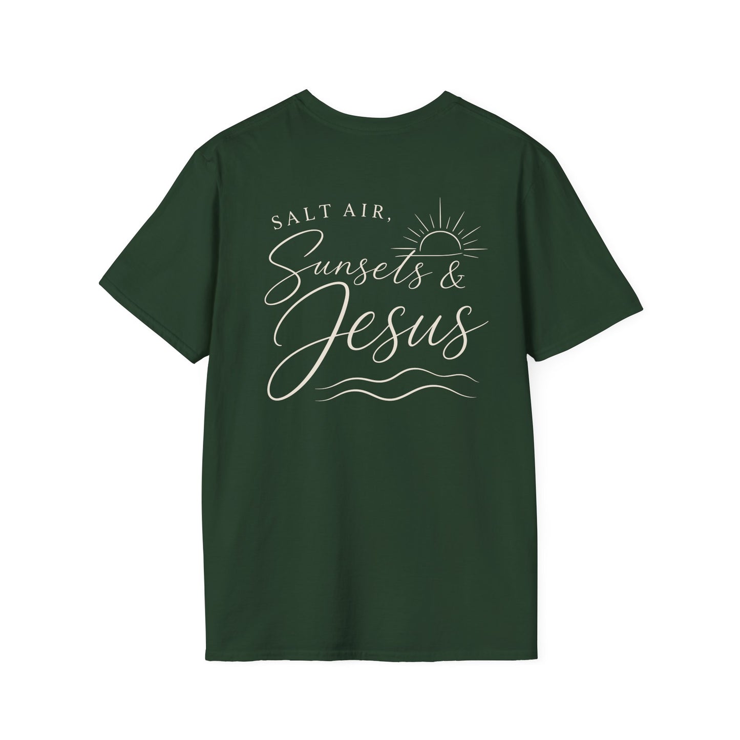 SALT AIR, SUNSET, JESUS - PREMIUM T-SHIRT