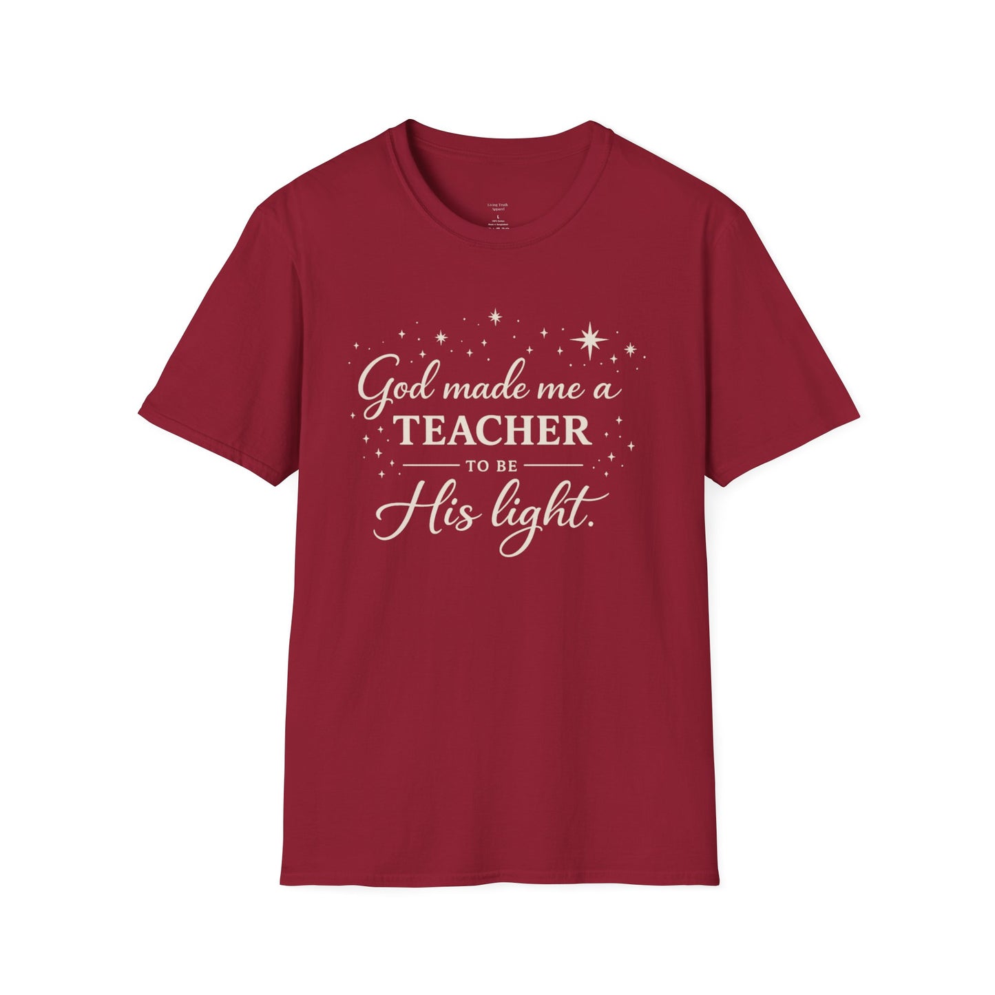 GOD MADE ME A TEACHER/FRONT ONLY - PREMIUM-T-SHIRT