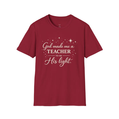 GOD MADE ME A TEACHER/FRONT ONLY - PREMIUM-T-SHIRT