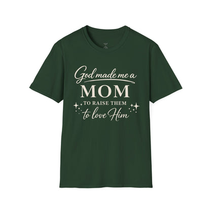 GOD MADE ME A MOM FRONT ONLY - PREMIUM-T-SHIRT