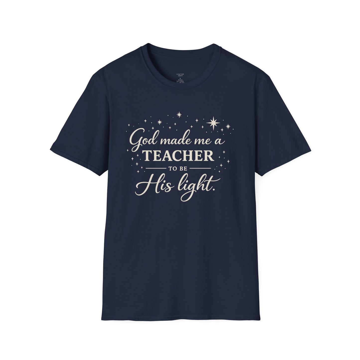GOD MADE ME A TEACHER/FRONT ONLY - PREMIUM-T-SHIRT