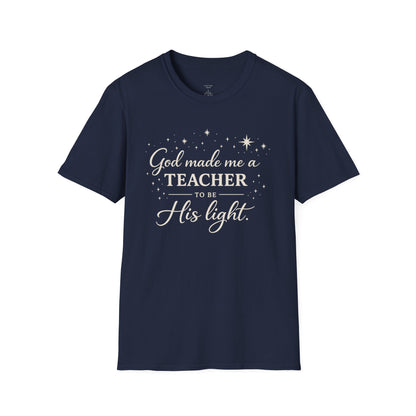 GOD MADE ME A TEACHER/FRONT ONLY - PREMIUM-T-SHIRT