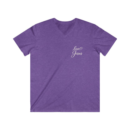 PET DOGS LOVE JESUS - V-NECK PREMIUM T-SHIRT