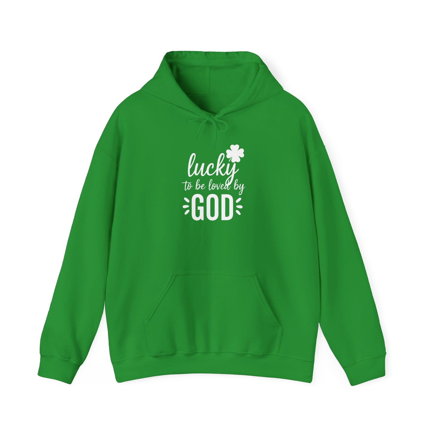 LUCKY TO BE LOVED BY GOD - MEDIUM-HEAVY WEIGHT HOODIE