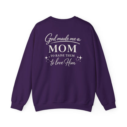 GOD MADE ME A MOM - MEDIUM-HEAVY WEIGHT SWEATSHIRT